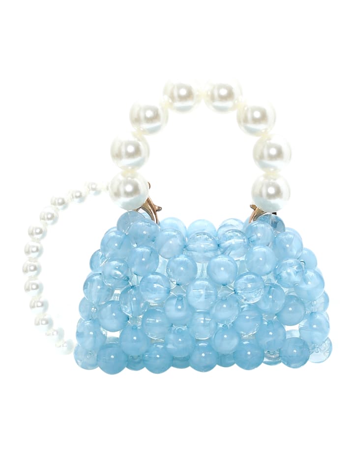 Damen Handtasche in Blau Weiss
