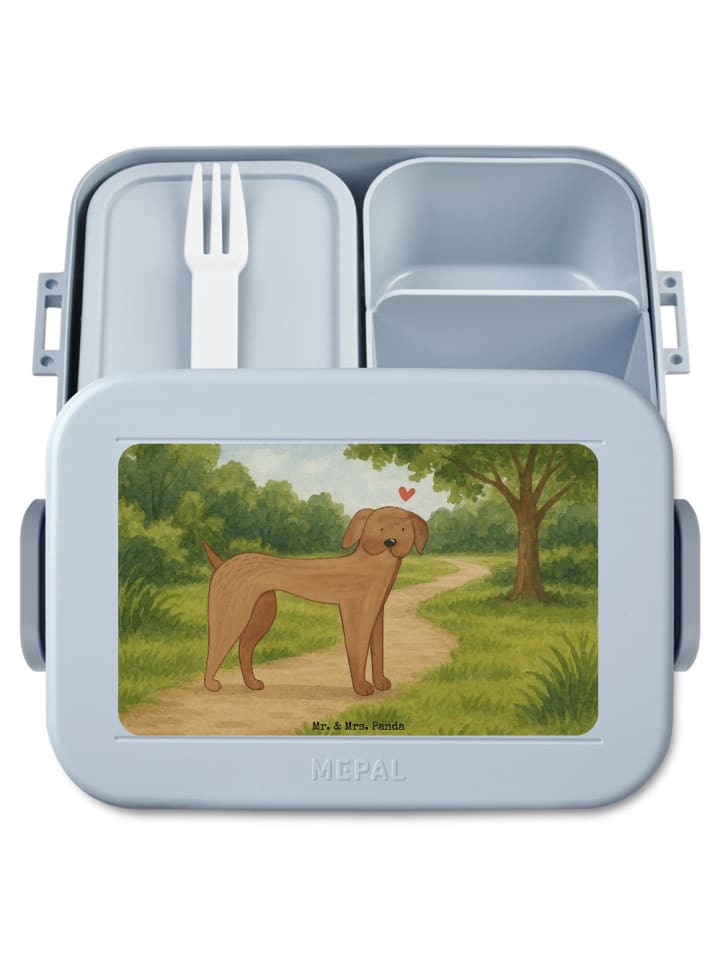 Vesperbox Hund Dogge Design ohne Spruch in Blau Pastell