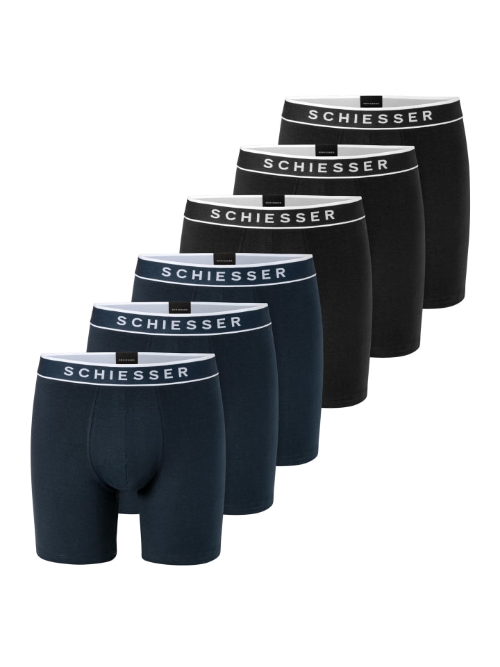 Long Short / Pant 95/5 Cotton in Schwarz / dunkelblau