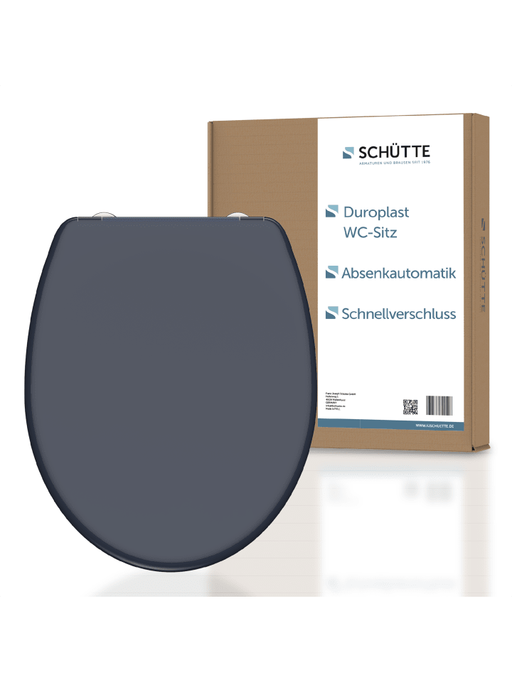 Duroplast WC-Sitz ANTHRAZIT, mit Absenkautomatik und Schnellverschluss