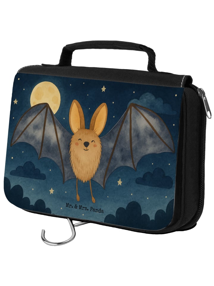 Kulturbeutel Fledermaus Flügel Design ohne Spruch in Weiß