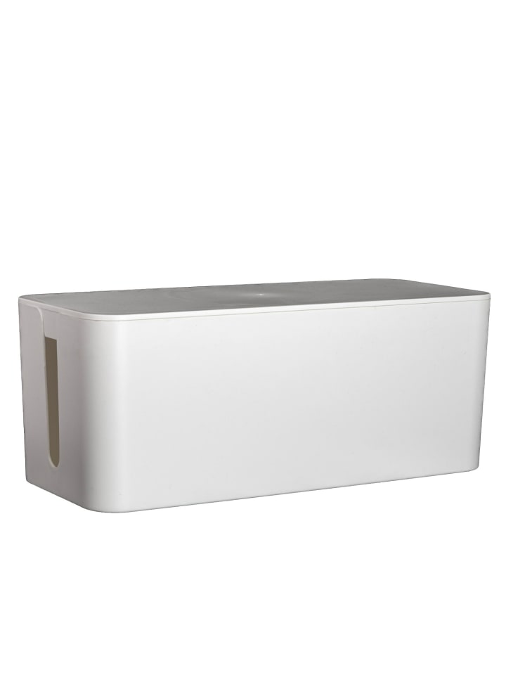 Kabelbox aus Kunststoff in Weiß