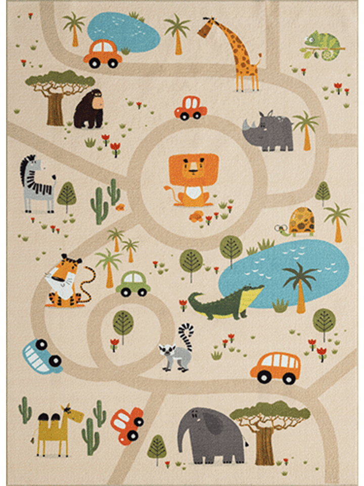 Kinderteppich Happy Life D in Beige