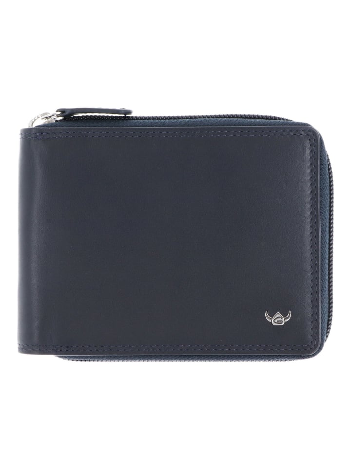 Polo Geldbörse RFID Schutz Leder 12.5 cm marineblau