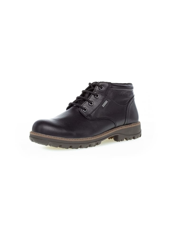 Schnürstiefeletten in Schwarz