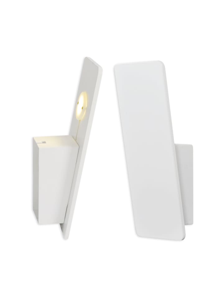 LED Wandleuchte "STAN" in weiß - (L)7.5 cm x (B)8 cm x (H)22 cm - EEK F