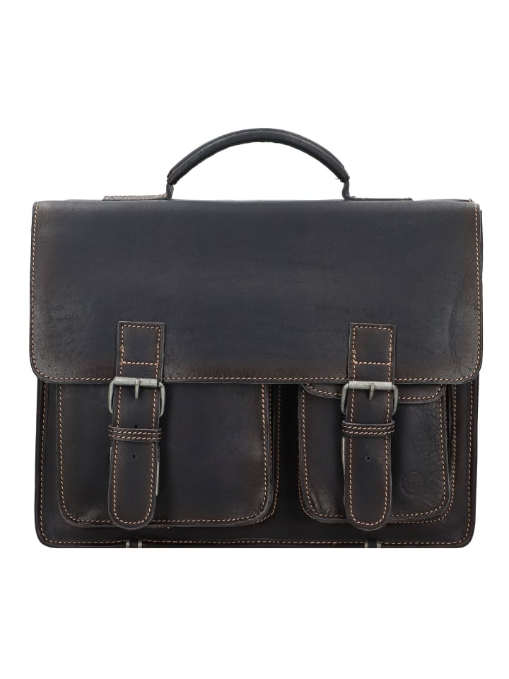 Aktentasche Leder 39 cm dark navy