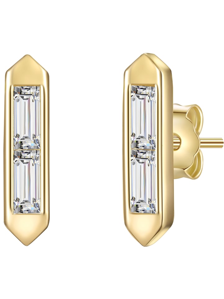 Ohrstecker aus Sterling Silber mit Topas in gelbgold