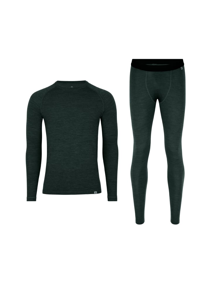 Baselayer-Set Core Merino in dark green
