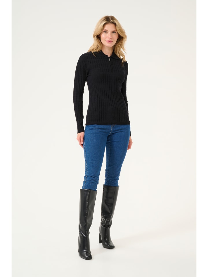 Strickpullover KAflora Tight fit in Black Deep