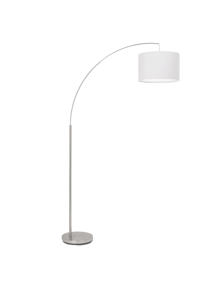 Bogenstandleuchte 1,8m Clarie ⌀ 36 cm in eisen/weiß