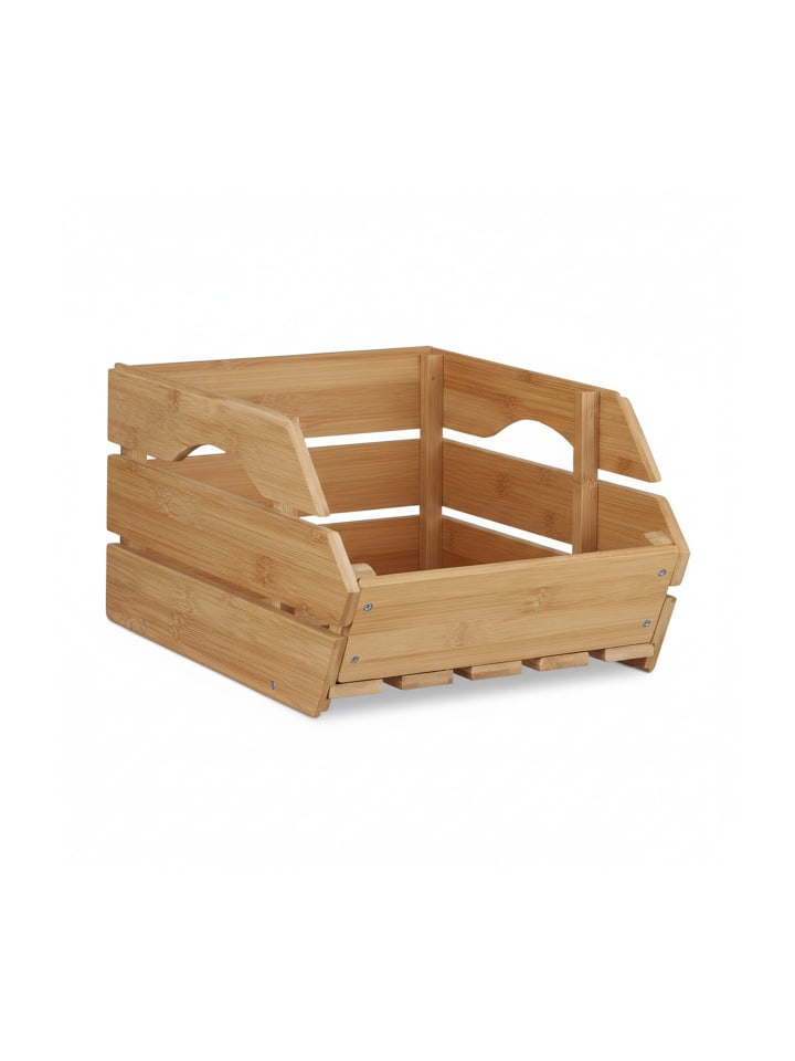 2 x Stapelkiste in Natur - (B)27 x (H)20,5 x (T)38 cm