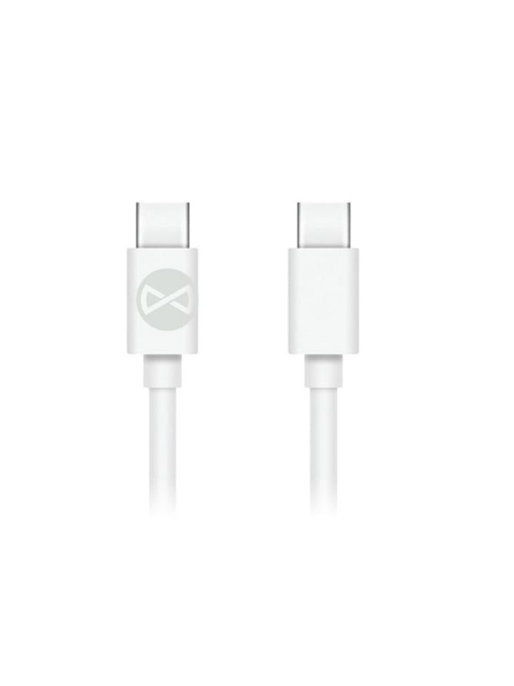 Forever USB C Kabel USB C 1 m 60 W Schnellladen Daten weiß in Weiß