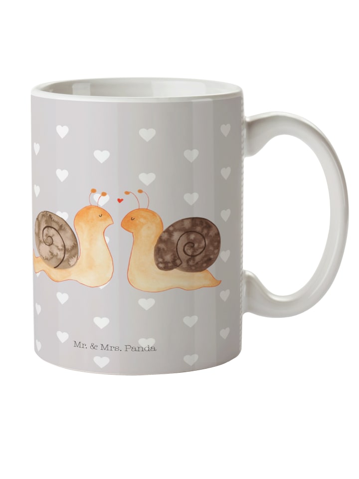 Kinderpott Schnecken Liebe ohne Spruch in Grau Pastell