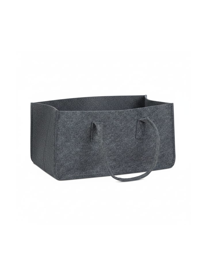 4 x Kaminholztasche in Anthrazit