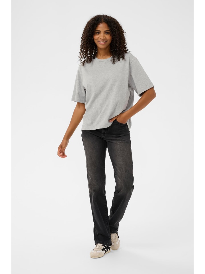 T-shirt KAsandy Oversize fit in Light Grey Melange