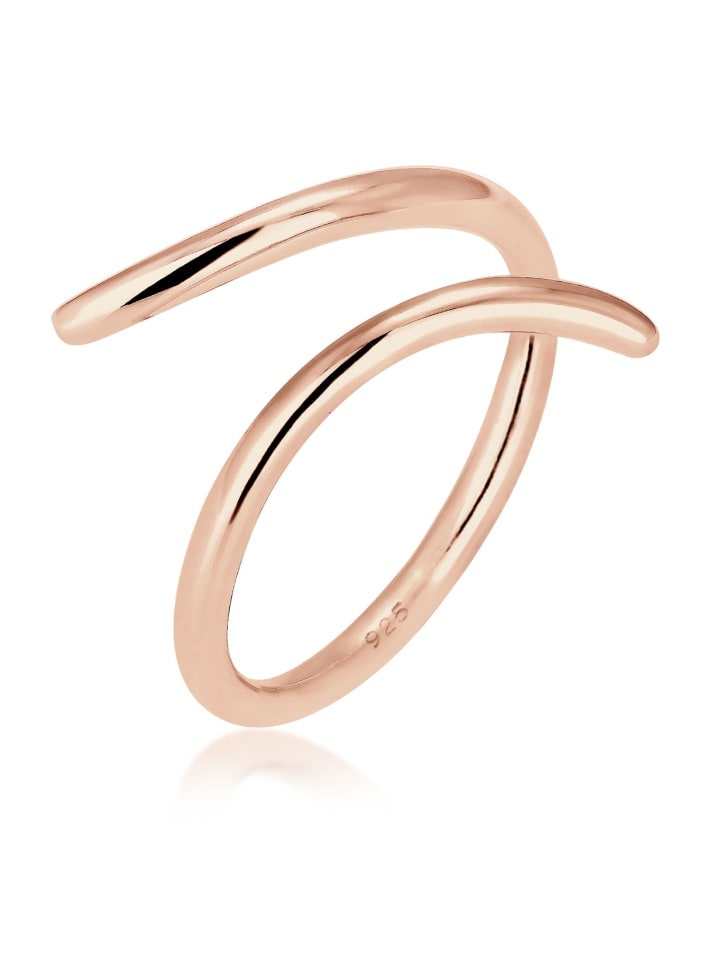 Ring 925 Sterling Silber Geo in Rosegold