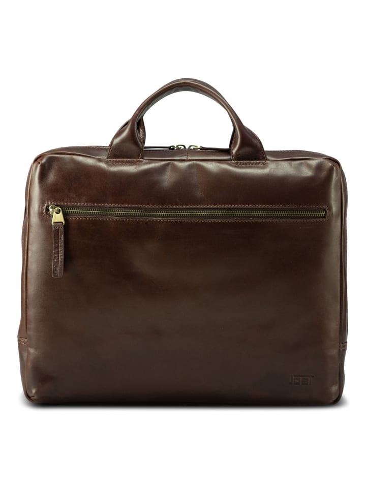 Skagen Aktentasche Leder 38 cm Laptopfach redbrown