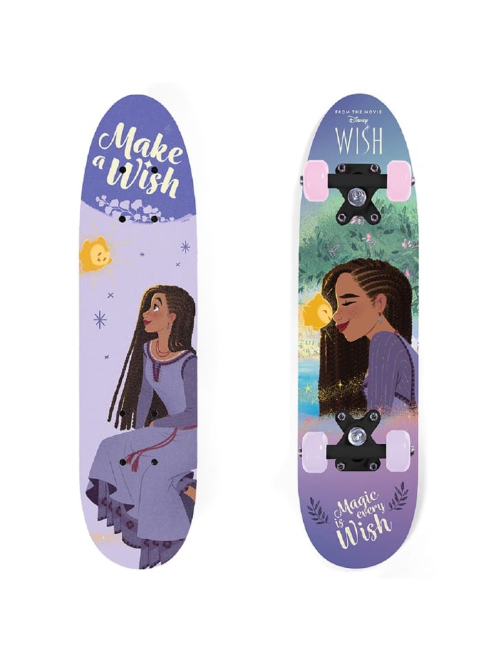 Disney Wish Skateboard Perfekt für Gehwege & Parks 24" in Schwarz