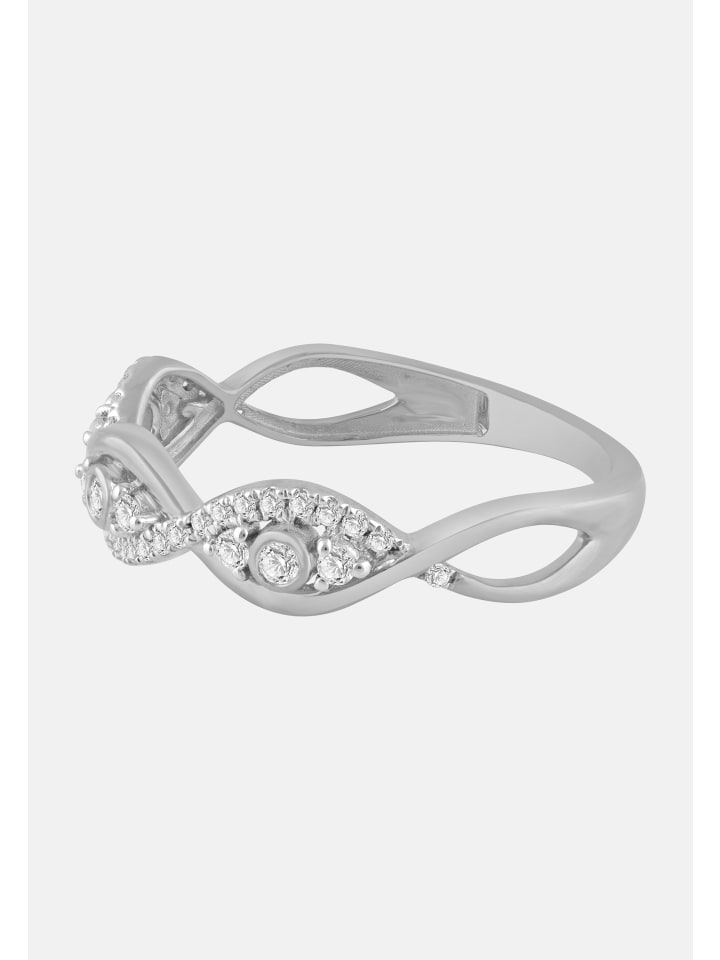 Ring aus 585 Weißgold mit Diamant