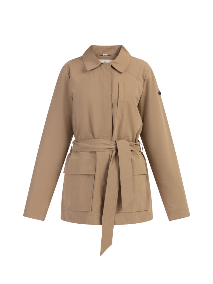 Damen Leichte Baumwolljacke in Dunkelbeige