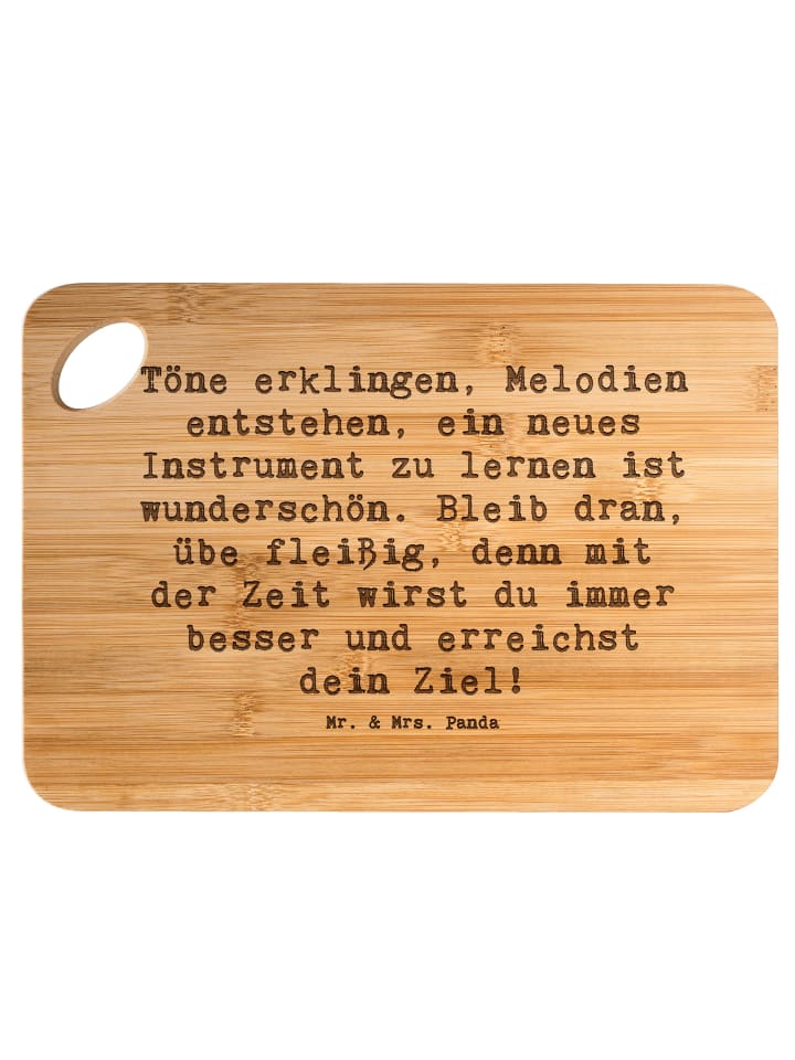 Holzbrett Spruch Ein neues Musikinstrument lern... in Braun