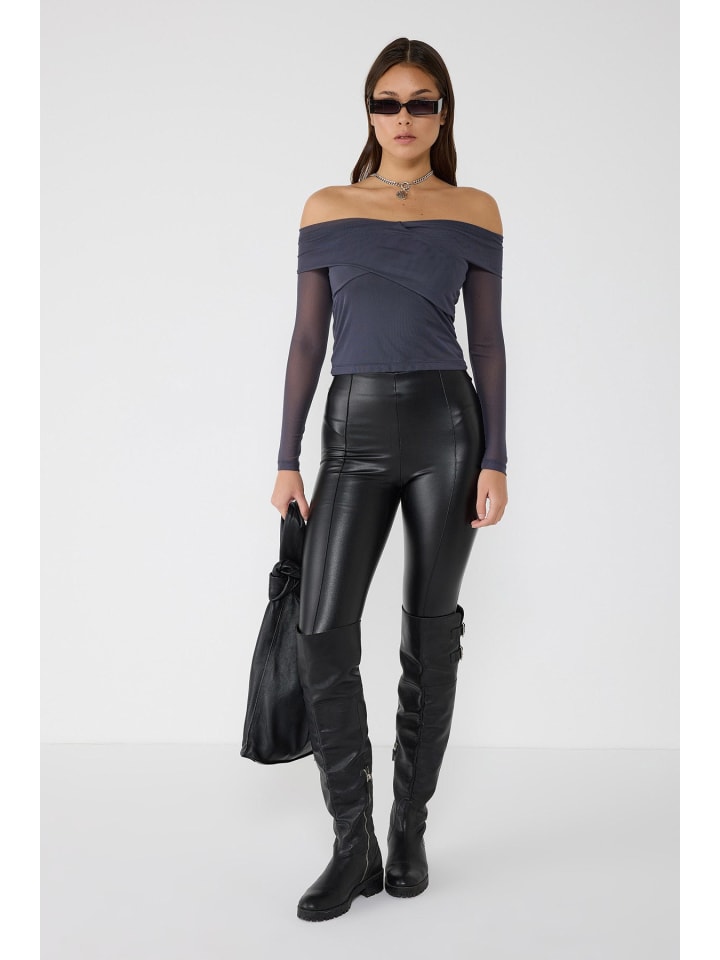 Blouse in Anthrazit