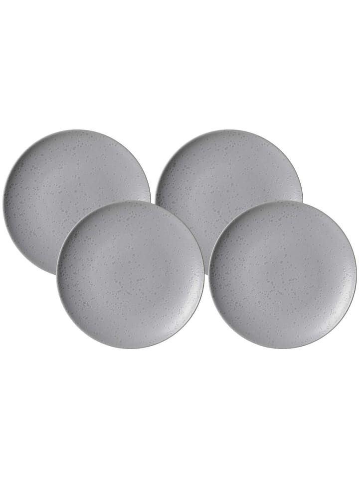 4er Set Speiseteller Kitwe in Grau ø 28 cm