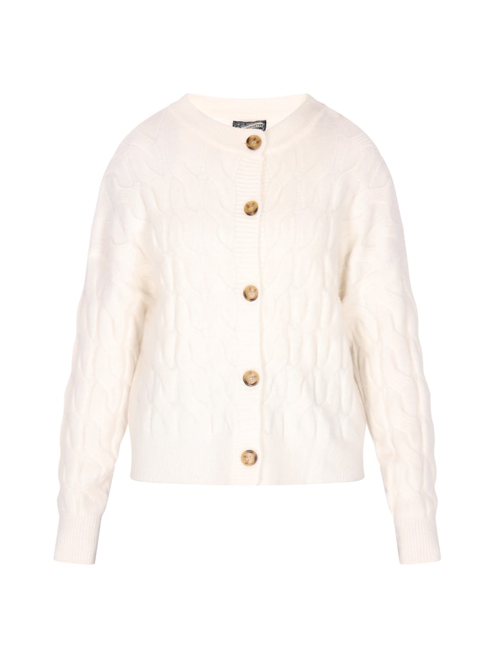 Damen Cardigan in Wollweiss