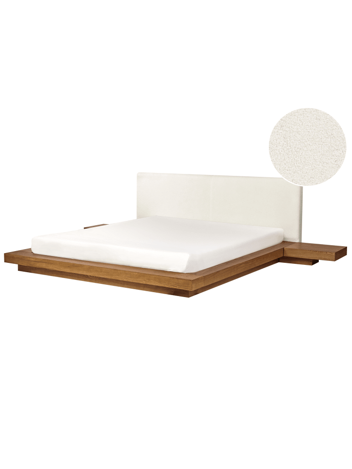 4-tlg Doppelbett ZEN in Braun/Weiß