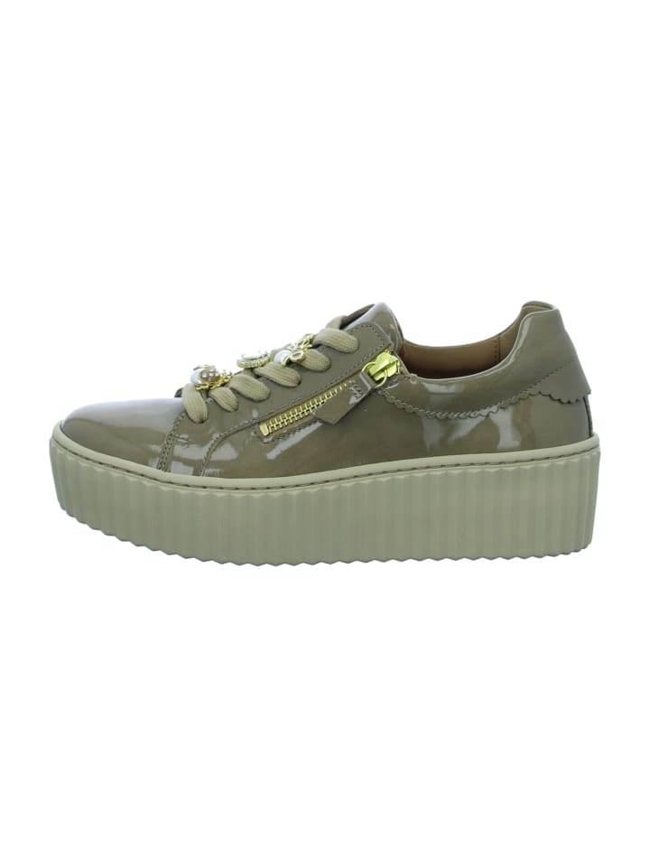 Plateau Schnürschuhe in Beige