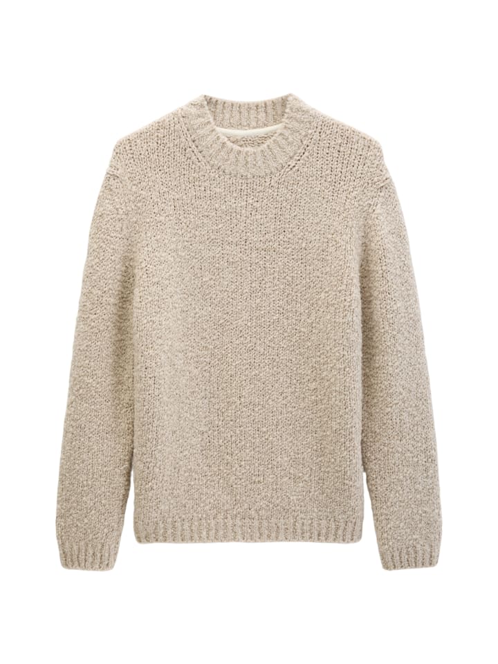 Pullover oversized in Medium Beige Melange