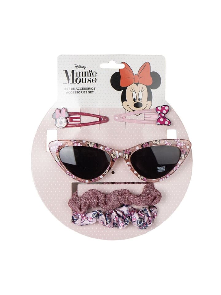 Disney Minnie Mouse Sonnenbrillen-Set mit Haargummi – Perfekt in Pink
