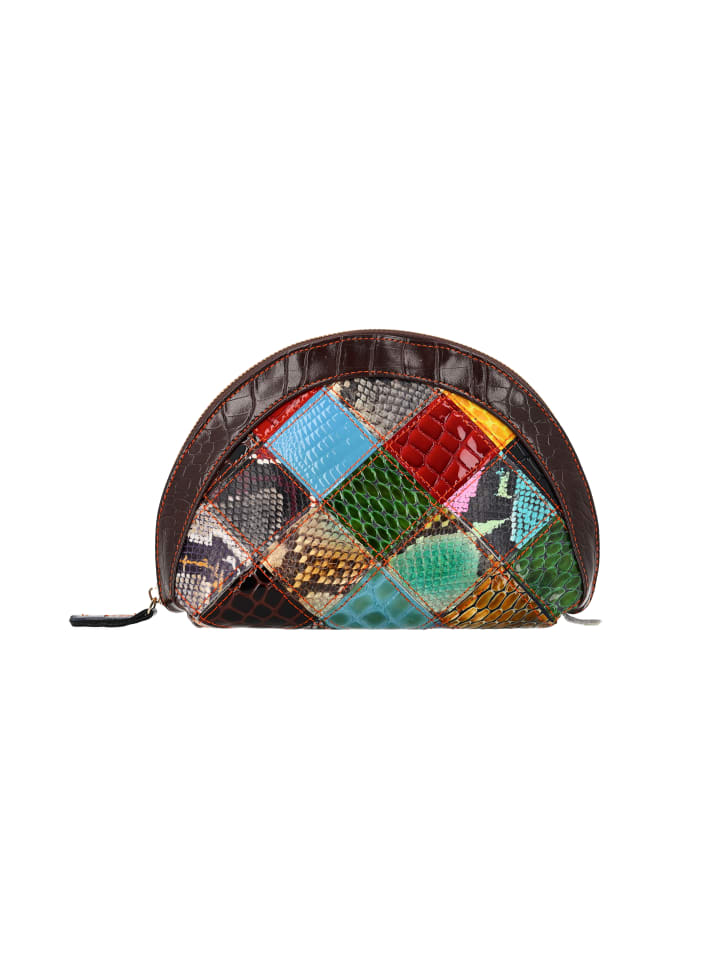 Women Clutch in Brown Multicolor