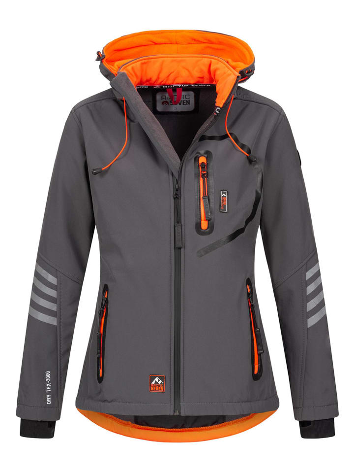 Jacke Arctic Seven Damen Softshelljacke AS186 in Grau
