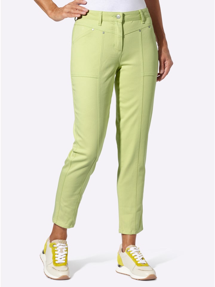 Jeans in pistazie