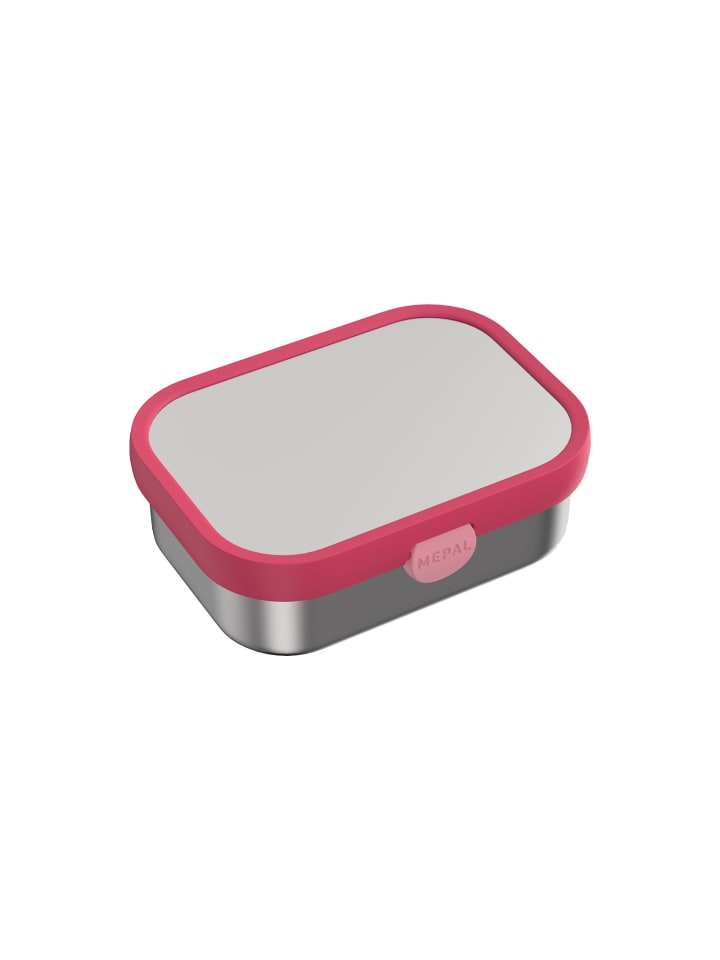 Edelstahl-Brotdose mit Gabel Campus in 18 x 13 cm in Cool Pink