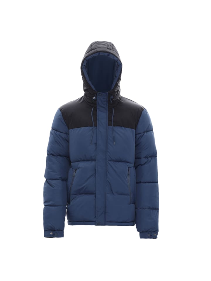Herren Steppjacke in Dunkelblaugrün Schwarz