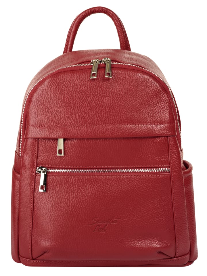 Rucksack echt Leder in rot