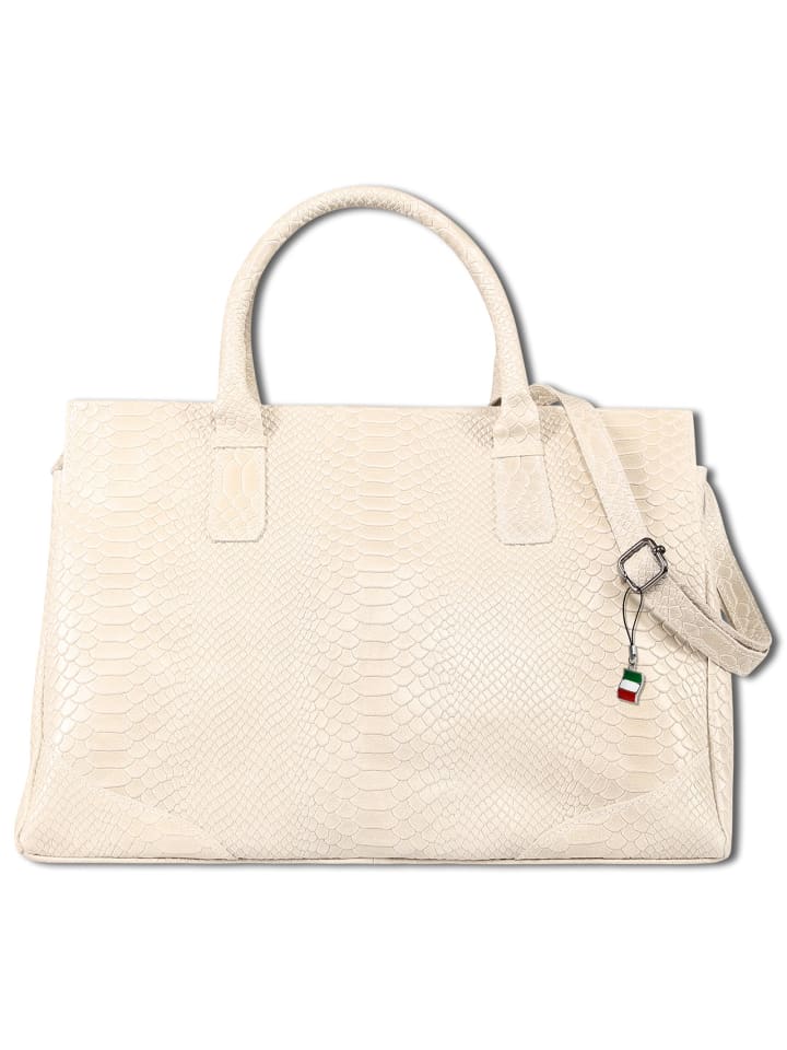 Florence Henkeltasche Leder beige ca. 40cm