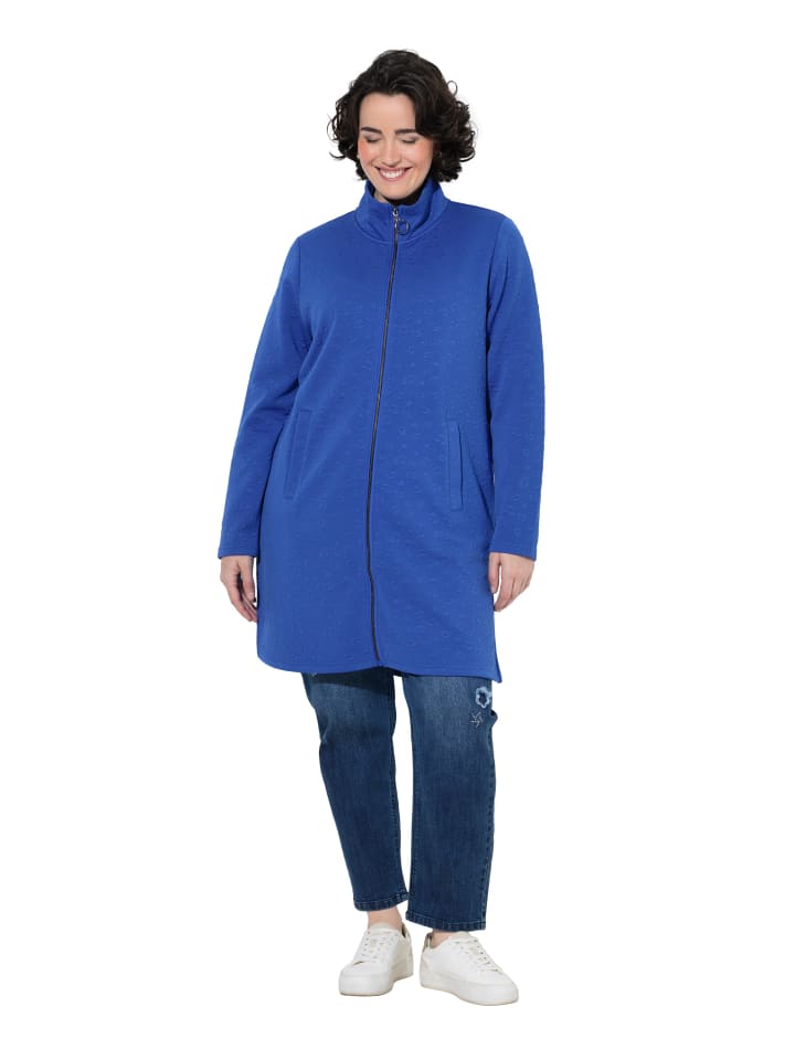 Sweatjacke in pfauenblau