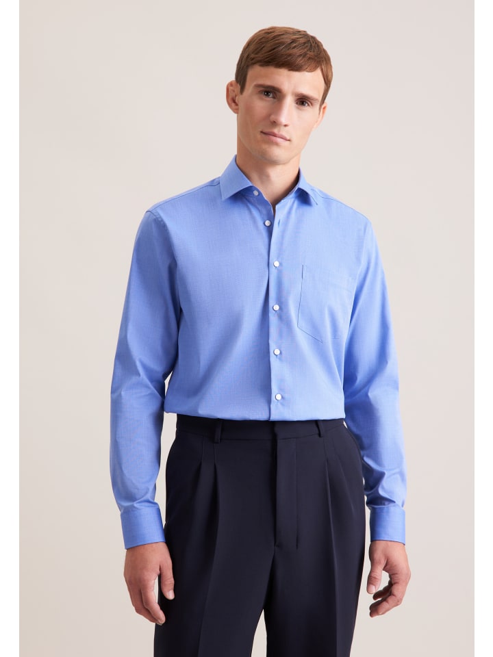 Business Hemd Regular in Mittelblau
