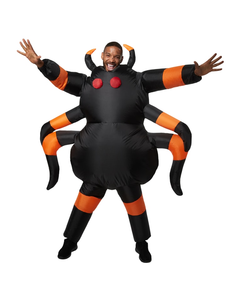 Riesenspinne/Spinnentier, in schwarz/orange, Federleichtes Kostüm