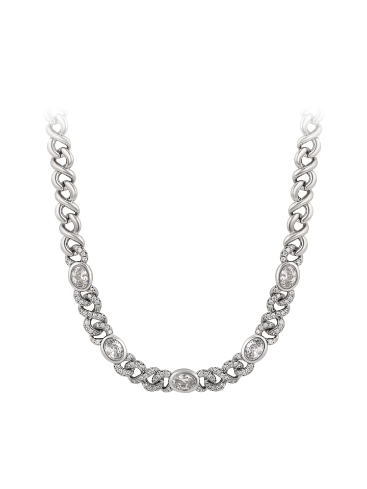 Women Necklace in Silver Multicolor