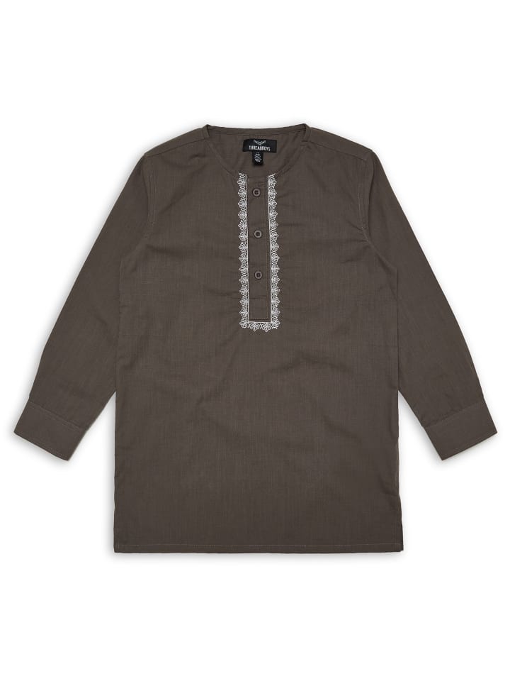 Langarmhemd TBB Woven Eid Walsh in Grey