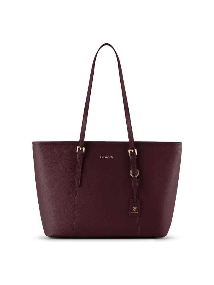Bologna Leather XL Shopper Tasche Leder 35 cm burgundy