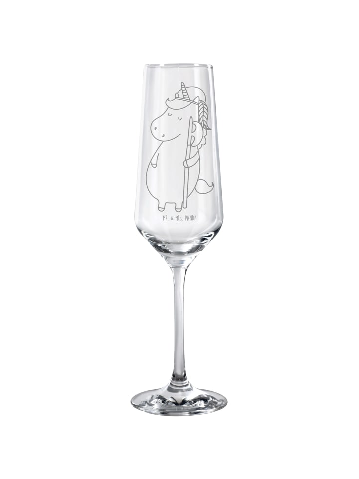 Sektglas Einhorn  ohne Spruch in Transparent