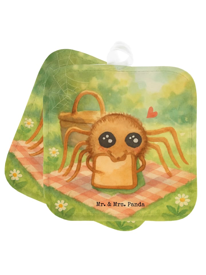 Topflappen Spinne Agathe Sandwich Design ohne S... in Weiß