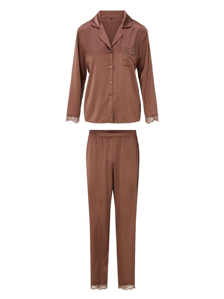 Nachtwäsche Set Cognac