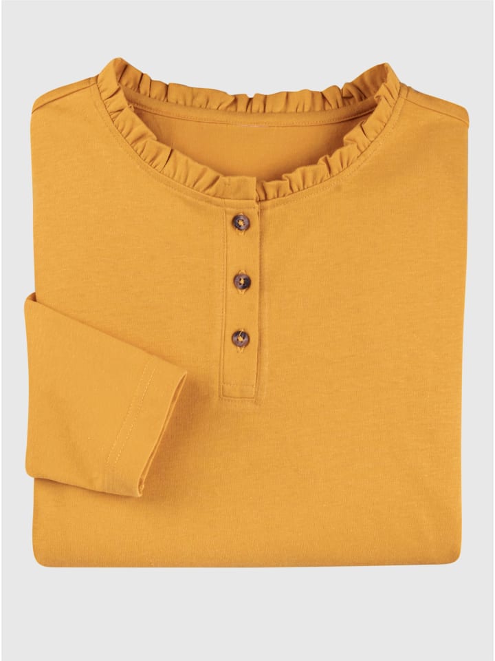 Langarm-Shirt in ocker